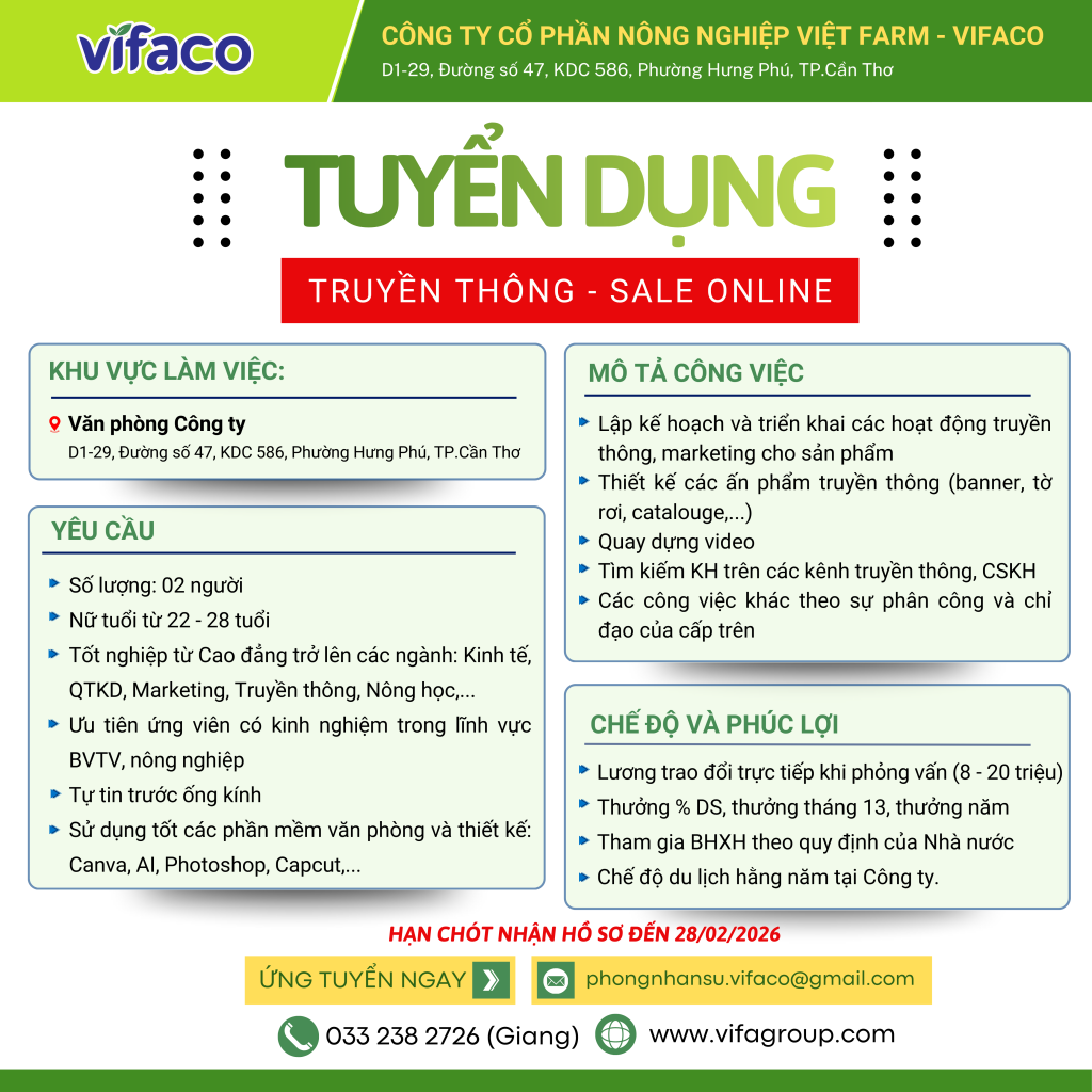 Tuyển dụng Truyền thông - Sale online