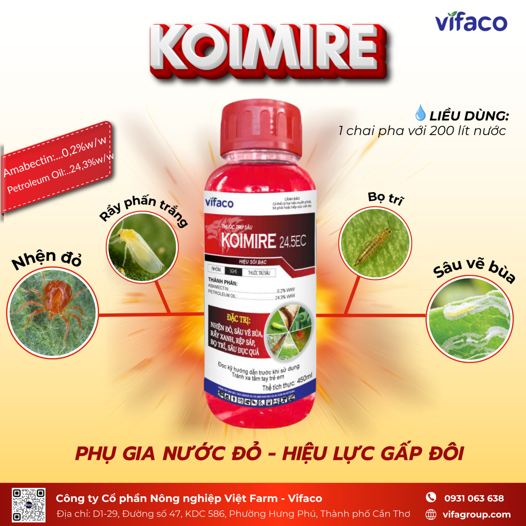 Đặc trị nhện đỏ - Koimire 24.5EC