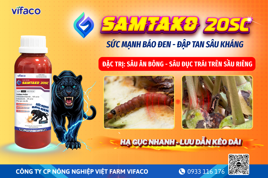 SAMTAKO 20SC - Quản lý sâu ăn bông trên sầu riêng