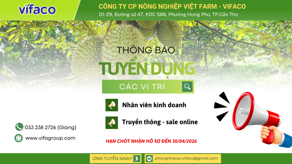 THÔNG BÁO TUYỂN DỤNG THÁNG 04